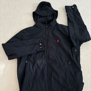 Polo by Ralph Lauren Black Jacket with Red Logo